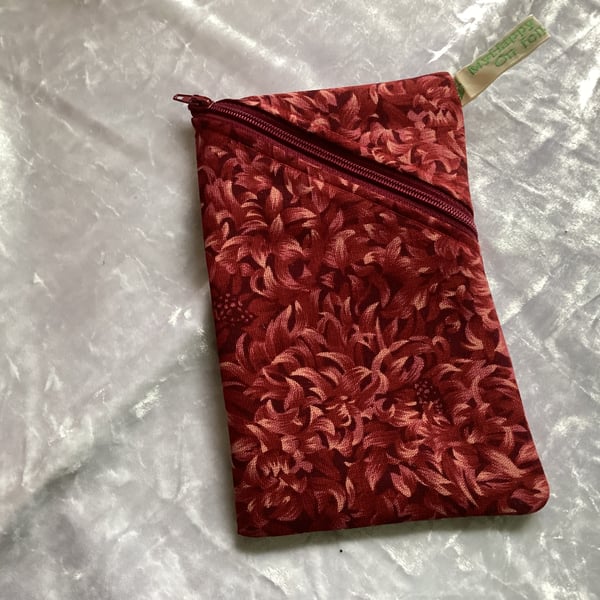 Glasses case, floral. Cotton.