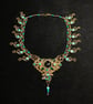 Bejewelled Wire Weave Elephant Necklace with Jasper, Tarnish resistant Gold plat - Image 3