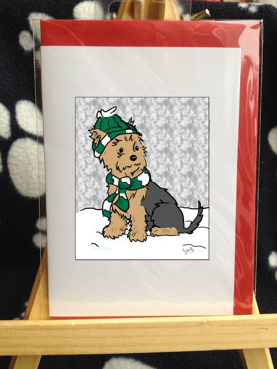 Yorkshire Terrier Christmas Card