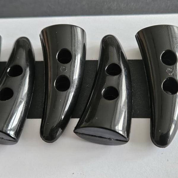 50mm (2") Nylon Horn shape Toggle Buttons LAST 6 (Price for 3)