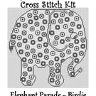 Elephant Parade Cross Stitch Kit Birdie Size Approx 7" x 7"  14 Count Aida