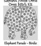 Elephant Parade Cross Stitch Kit Birdie Size Approx 7" x 7"  14 Count Aida