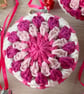 Crochet Christmas Baubles Set of 6 - Shades of Pink and White - Tree Decorations - Image 6