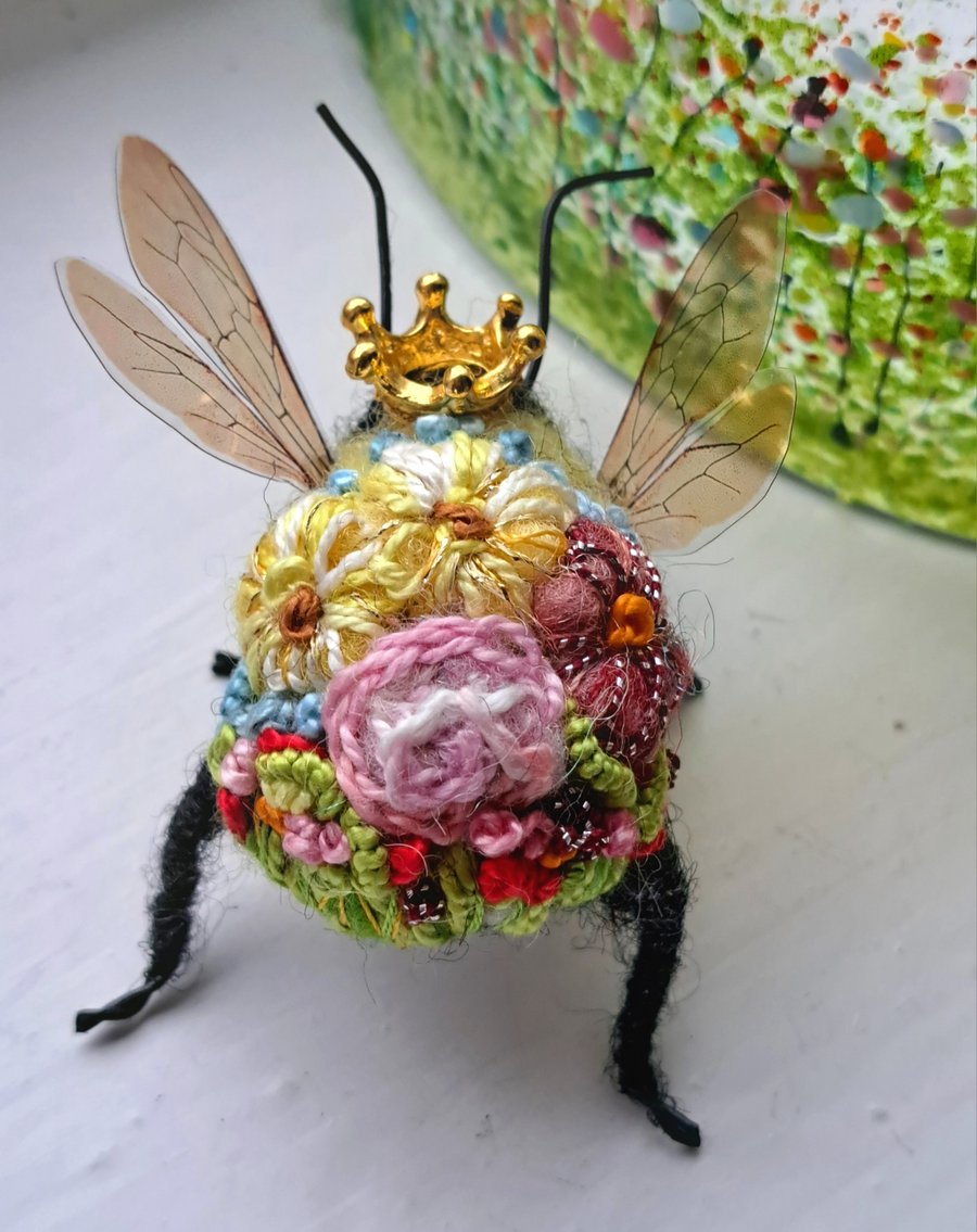 Embroidered Queen Bee 