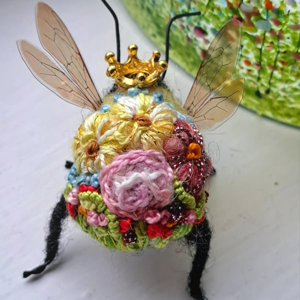 Embroidered Queen Bee 