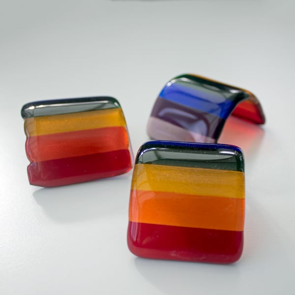 Mini Rainbow Bridge in Fused Glass - 8024