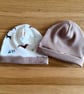 Newborn Baby Hats, Beanie hats. 2 PK. Ideal for the newborn baby 0-3mths - BE18