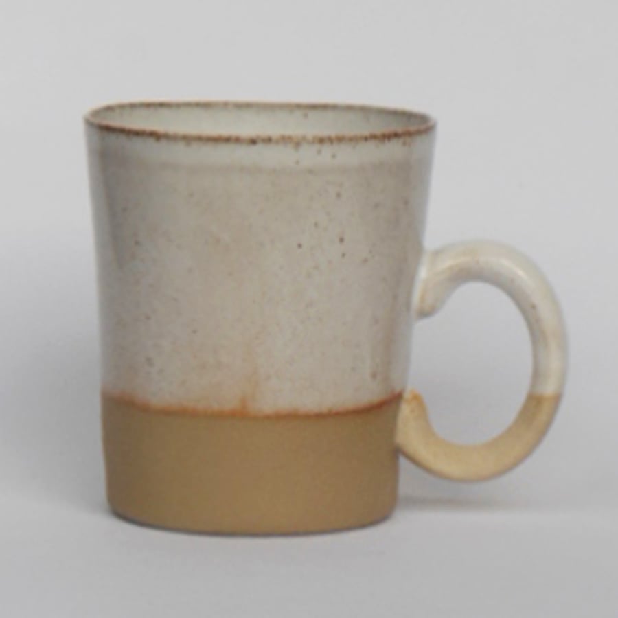 Mug Rustic white dipped Ceramic