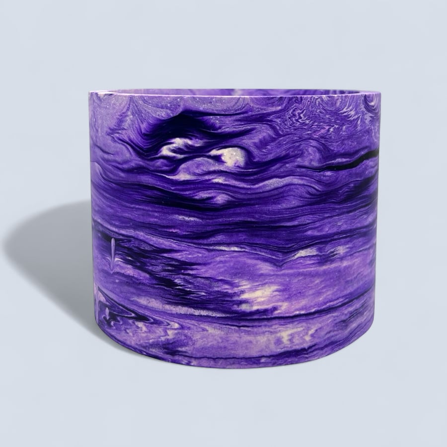 Large Purple Marbled Plant Pot 