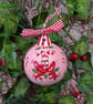 Candy cane hand-painted Christmas bauble - Image 3