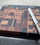 Large End Grain Hardwood Cutting Board: urbanChaos Pattern, Handmade - Image 2
