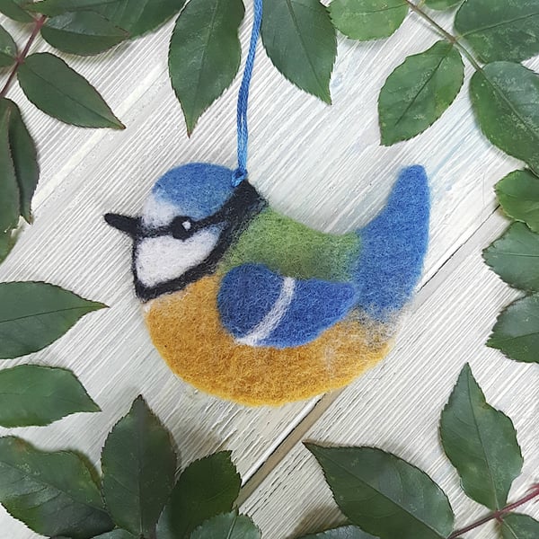 Bella the Needle Felted Blue Tit