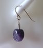 Sterling Silver & Chevron Amethyst Single Earring