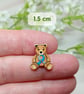 Diabetes Awareness Bear Pin, Handmade Tiny Teddy Support Badge - Image 4