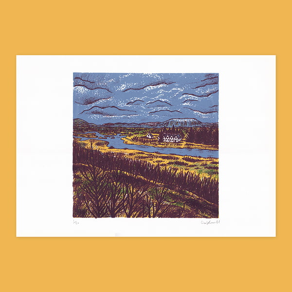 Thingvellir Park, 4-colour screen print
