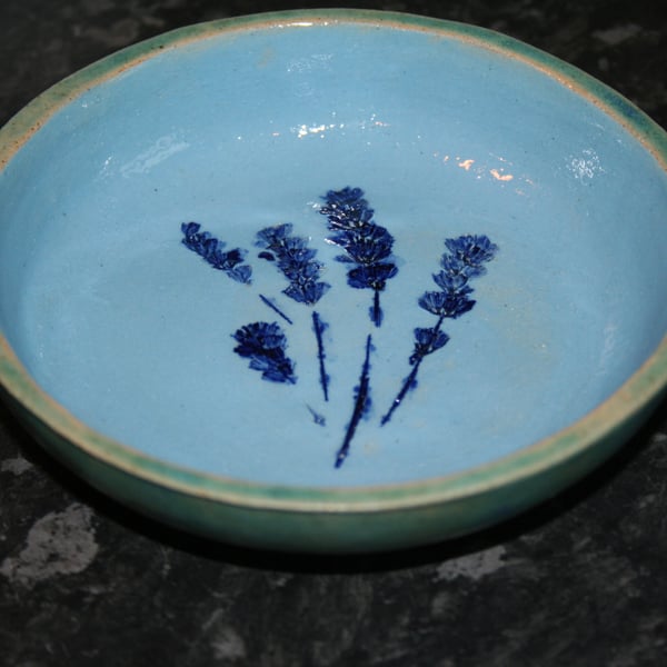 Handmade ceramic lavender decorative dish
