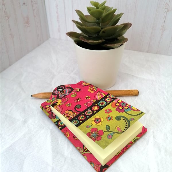 Magnetic Memo Pad - Pink and Green Floral
