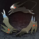 Black Rabbit of Inlé - ceramic hanging decoration