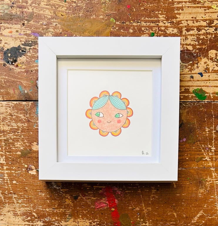 Iris - Framed Original Mini Illustration
