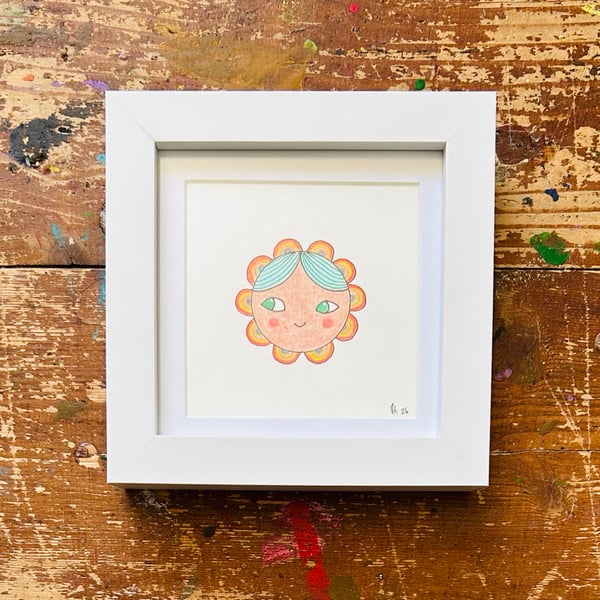 Iris - Framed Original Mini Illustration
