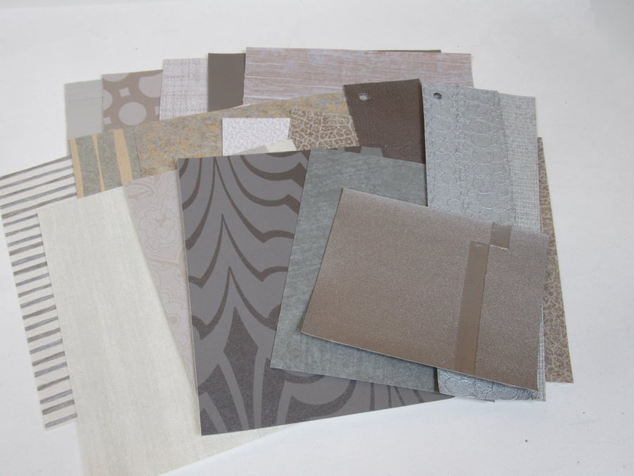 Mixed Silver Grey Wallpaper Craft Pack