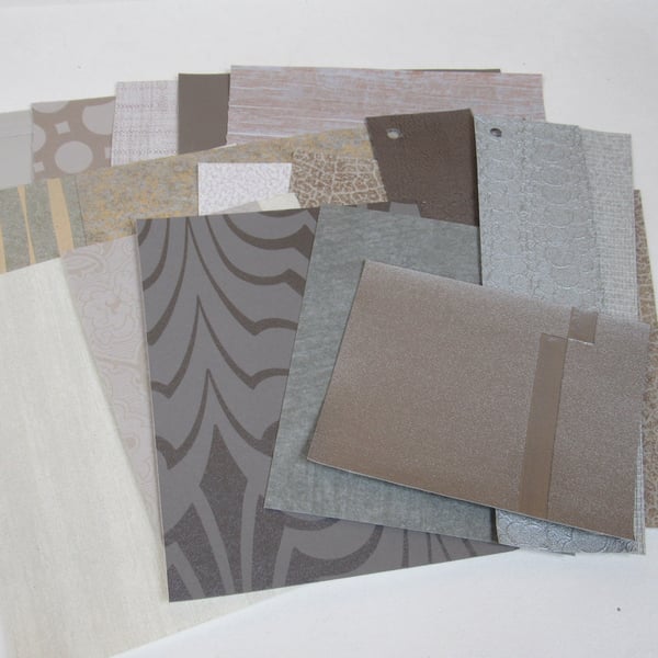 Mixed Silver Grey Wallpaper Craft Pack