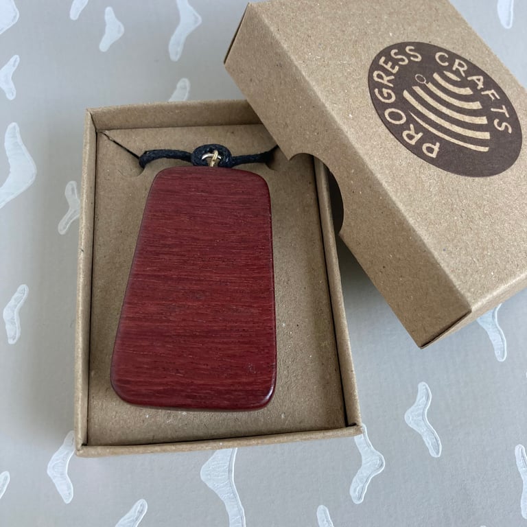 Purple heart wood pendant - I was in the off-cut bin