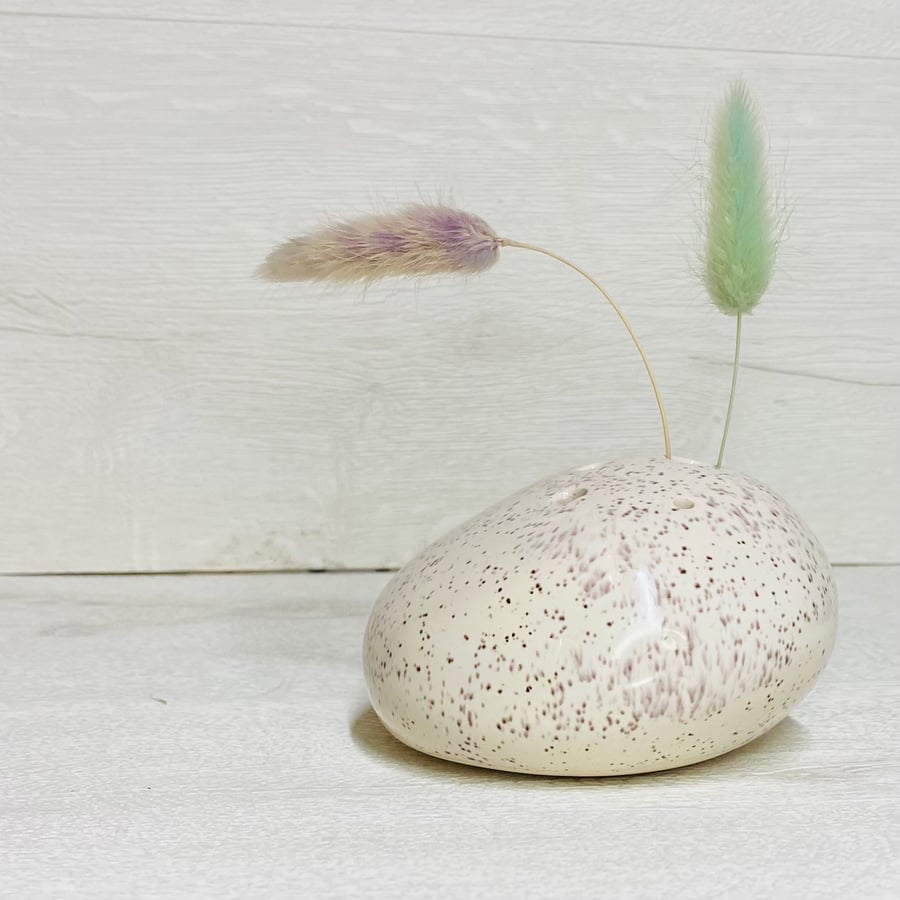 Ceramic speckled bud vase (No 2)