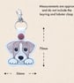 Kawaii Jack Russell Keyring - Embroidered Cute Dog Bag Charm - Image 7