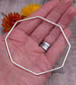Sterling Silver Octagon Geometric Bangle - JBJ5003 - Image 6