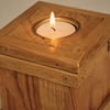 Rustic pine tealight box no1