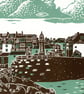 St Ives two-colour A3 linocut screen-print - Image 3
