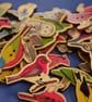 Wooden Parrot Shaped Buttons 40x26mm Bird Yellow Headed Amazon (BD16) - Image 2