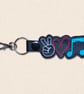 Music Keyring - Peace Love Music Bag Charm - Image 3