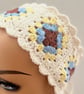 Granny Square Cotton Headband – Handmade & Joyfully Colourful - Image 5