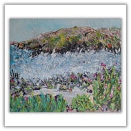 An original impasto coastal landscape - Scottish coast - framed landscape - wax