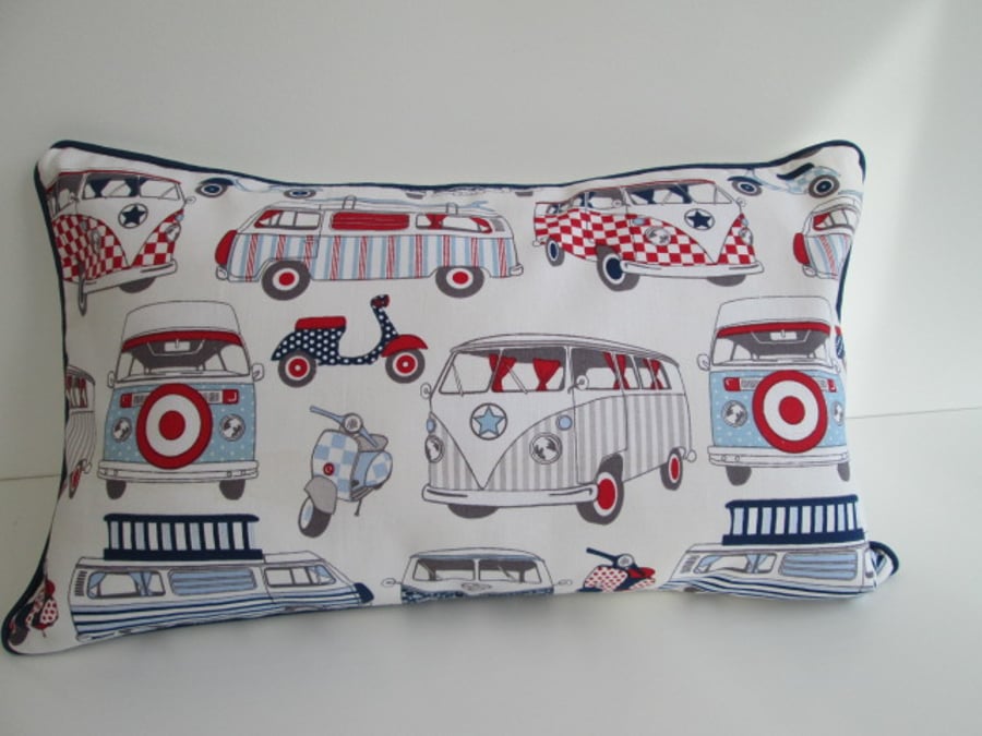 Campervan Scooters Cushion Cover