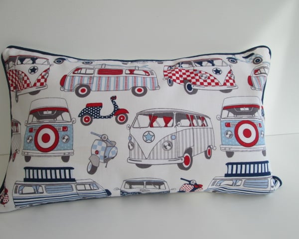 Campervan Scooters Cushion Cover