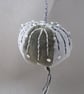 Beaded Grey Velvet Hanging Bauble - Image 2