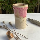 Handmade Mark-up Brush Pot; Toothbrush Holder
