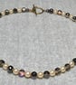Glass Pearl and Half-Coated Faceted Glass Crystal Necklace - Image 7
