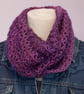 Cowl snood neck warmer scarf crochet no animal fibres vegan - Image 3