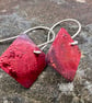 Red Square Dangle Earrings - Image 1