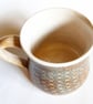Large Patterned Mug - Hand Thrown Stoneware Ceramic Mug - Image 5