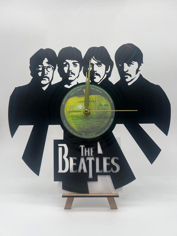 Laser-Cut Beatles - 30cm - Wall Clock Made from a Vinyl LP