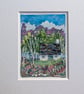 Crocus Cottage - Original miniature. A5 Mounted - Image 3
