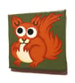 Red Squirrel Magnet - painted canvas magnet of cute British wildlife  - Image 2