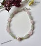 Rose Quartz, Aventurine, Peridot & Cream Freshwater Culture Pearl Bracelet  - Image 4