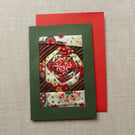 Individually Hand Crafted Textile patchworked Blank Card
