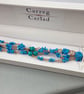 Unisex Sleeping Beauty Turquoise Gemstone Chip & Copper Twisted Bracelet - Image 3